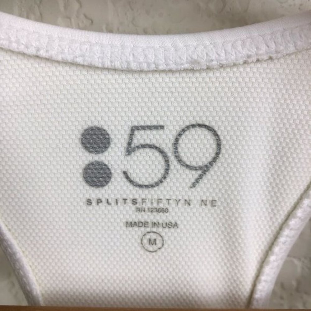 Splits59 Compression Mesh Ruched Side Racerback Workout Tank - Picture 7 of 7